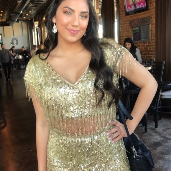 Gold Sherri Hill - Picture 2 of 2